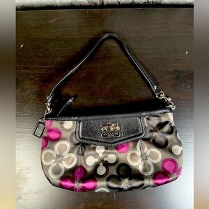 Vintage Satin Coach Monogram Clutch